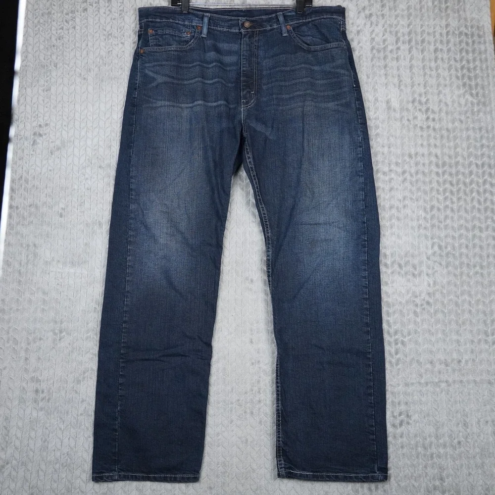 Levi's 505 Jeans Mens 38x32 Dark Wash Straight Leg Denim Regular Fit